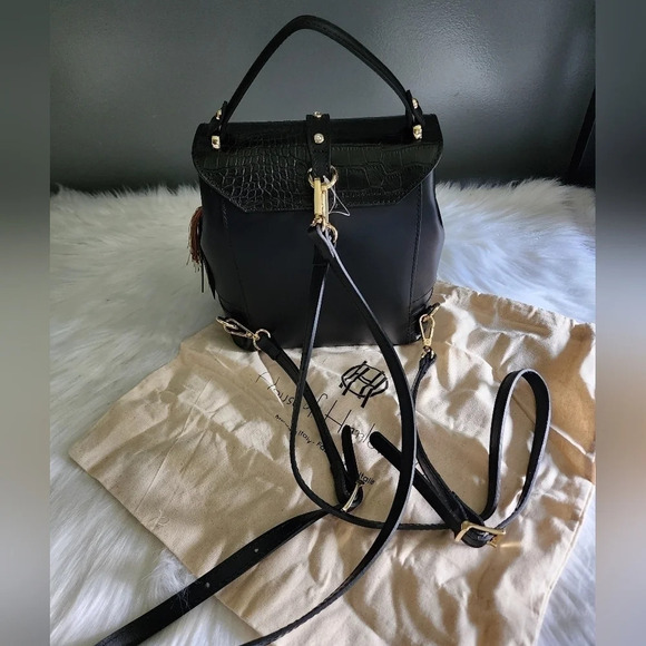 *NWT* House of Harlow 1960 Leather Croc Embossed Mini Backpack - Picture 7 of 9